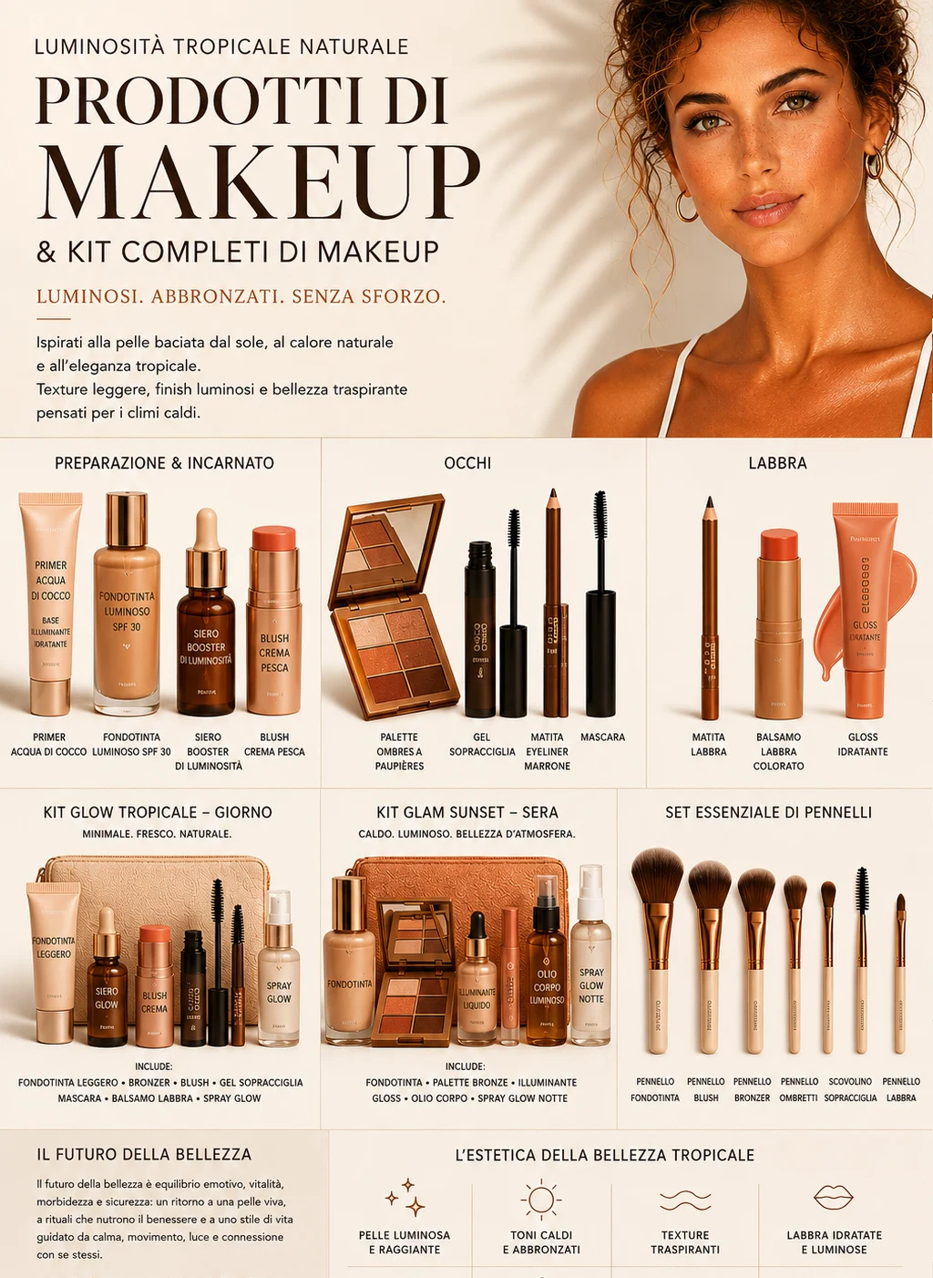 Tropical beauty makeup editorial
