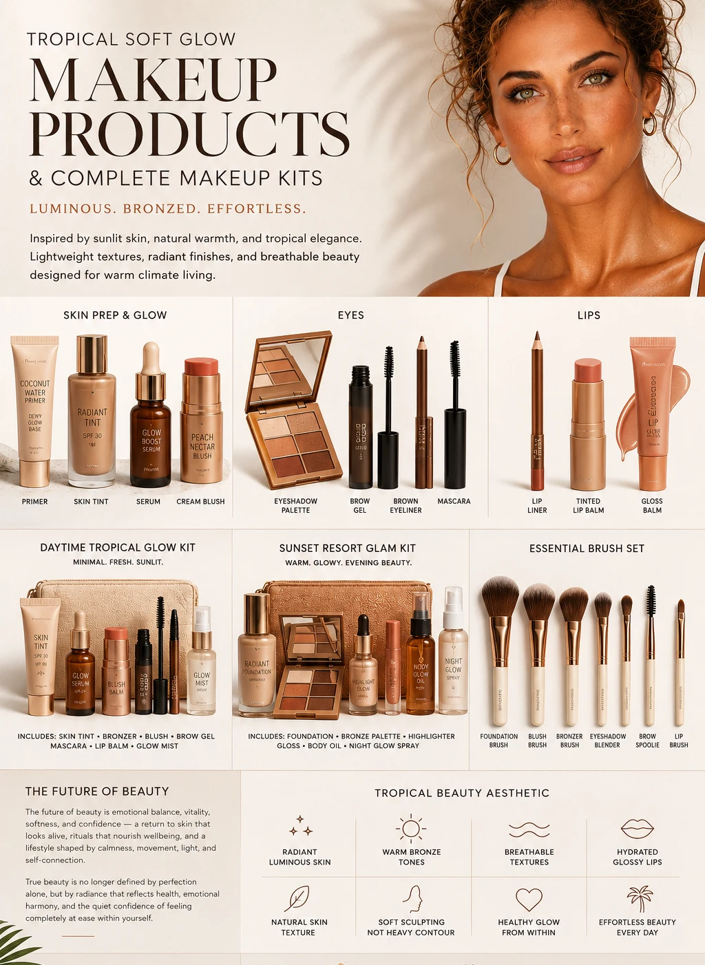 Tropical beauty makeup editorial