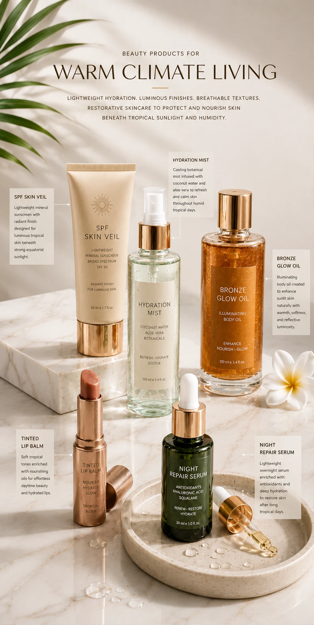 Tropical beauty products