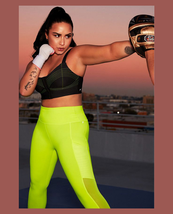 03 Demi Lovato Wearing Activewear From FABLETICS for COVID-19 Solidarity Response Fund