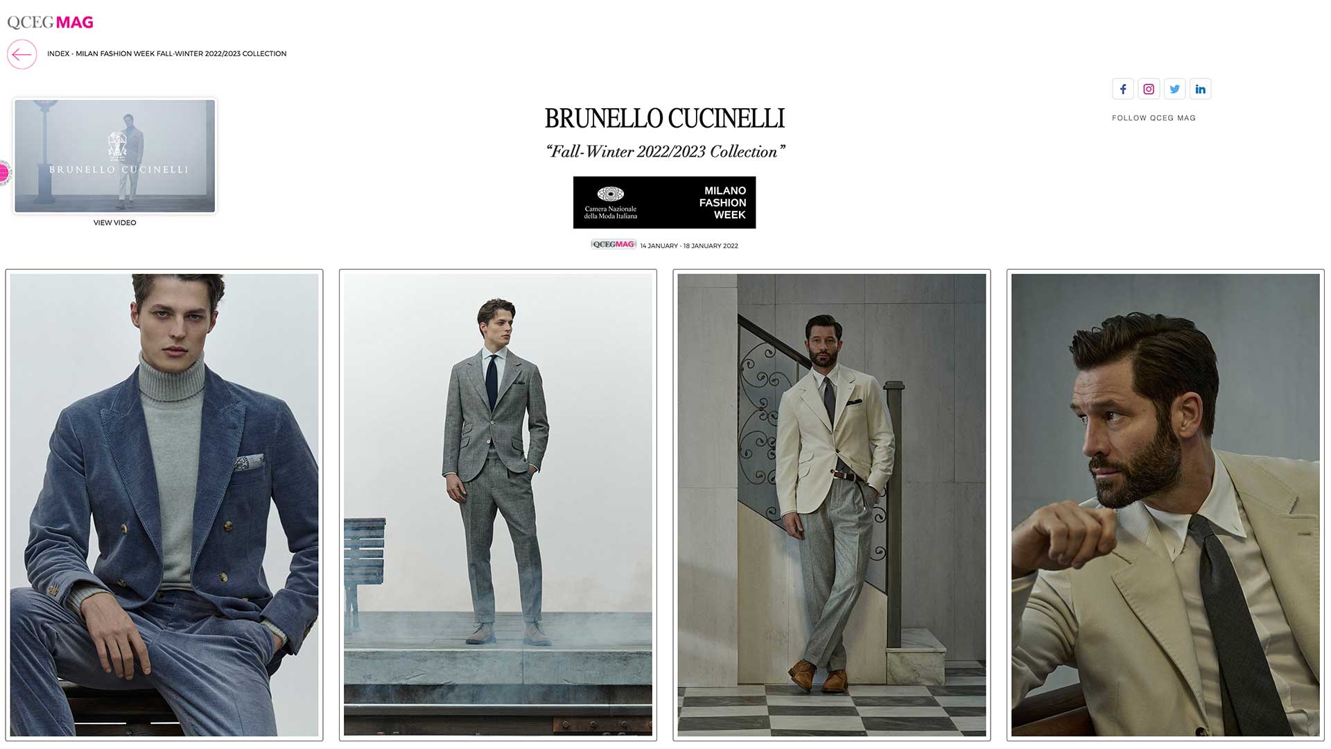 Brunello Cucinelli Fall 2023 Fashion Show
