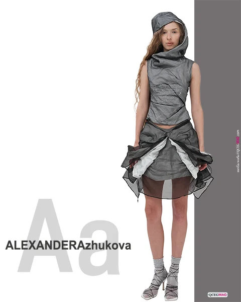 Sculptural pattern-cutting from Alexandra Zhukova SS27 — Play Act II.