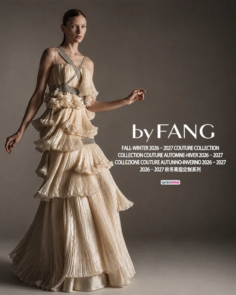 Sculptural silk and architectural construction from byFANG Couture Fall/Winter 2026–2027.