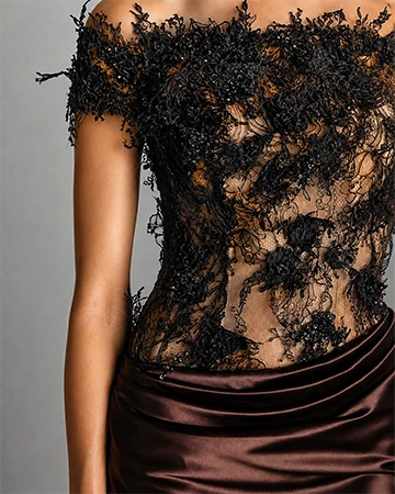 Editorial slide featuring Look N°8 from byFANG Couture Fall/Winter 2026–2027, presented during Paris Haute Couture Week.