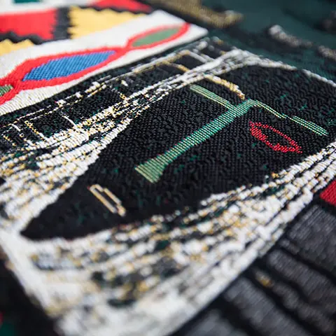 Editorial slide from Woven Stories — Darí Textil 2026 by Darya Pronyushkina.