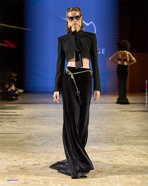 A sculptural silhouette from Eva Minge's Couture Autumn/Winter 2026–2027 collection.