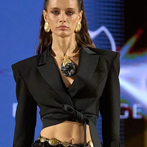 Look N°7 from Eva Minge's The Seven Contemporary Sins Couture Autumn/Winter 2026–2027 collection, presented during Paris Haute Couture Week.