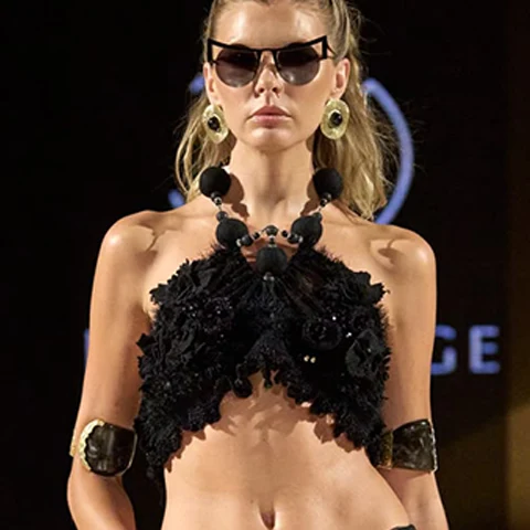 Look N°11 from Eva Minge's The Seven Contemporary Sins Couture Autumn/Winter 2026–2027 collection, presented during Paris Haute Couture Week.