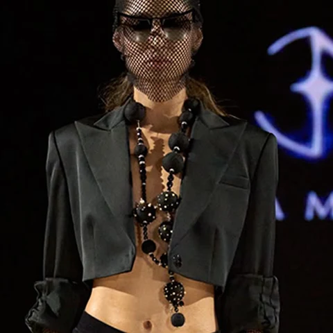 Look N°16 from Eva Minge's The Seven Contemporary Sins Couture Autumn/Winter 2026–2027 collection, presented during Paris Haute Couture Week.