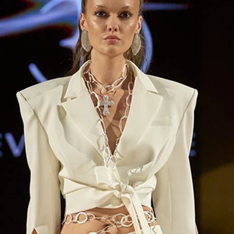 Look N°30 from Eva Minge's The Seven Contemporary Sins Couture Autumn/Winter 2026–2027 collection, presented during Paris Haute Couture Week.