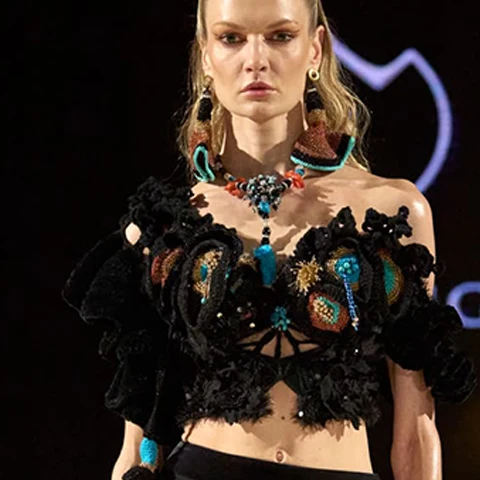Look N°34 from Eva Minge's The Seven Contemporary Sins Couture Autumn/Winter 2026–2027 collection, presented during Paris Haute Couture Week.