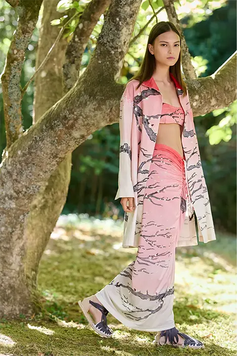 Detail view of Look N°2 from Junko Shimada Spring/Summer 2027.
