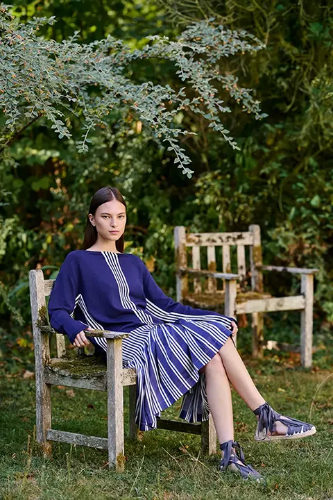 Detail view of Look N°3 from Junko Shimada Spring/Summer 2027.
