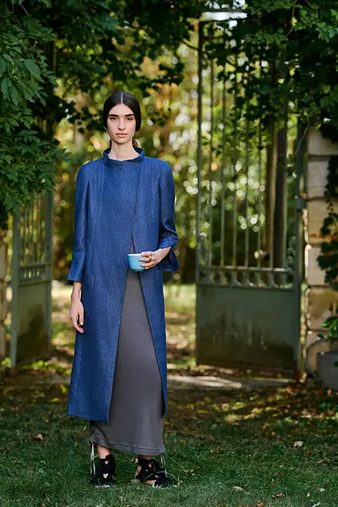 Detail view of Look N°6 from Junko Shimada Spring/Summer 2027.