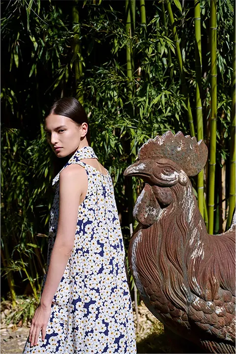 Detail view of Look N°10 from Junko Shimada Spring/Summer 2027.