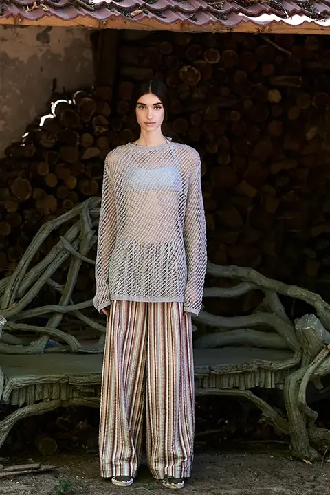 Detail view of Look N°12 from Junko Shimada Spring/Summer 2027.