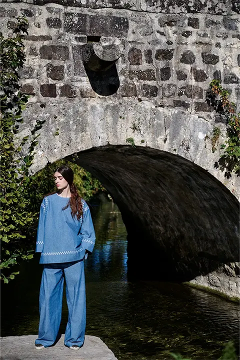 Detail view of Look N°13 from Junko Shimada Spring/Summer 2027.