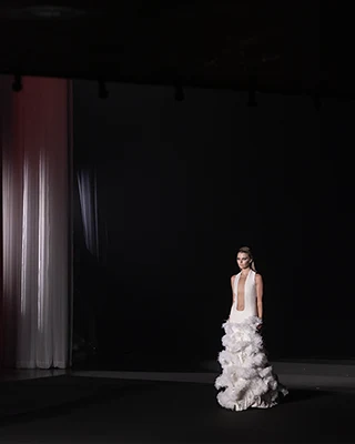 Look N°28 from the STÉPHANE ROLLAND Haute Couture Fall/Winter 2026–2027 collection during Paris Haute Couture Week.
