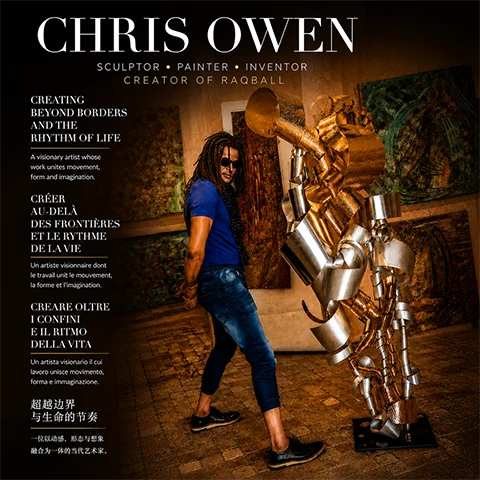 CHRIS OVEN——走进雕塑家、画家、发明家及 RaqBall 创始人 Chris Oven 的创意世界，探索艺术、运动、想象力与创新如何跨越疆界。