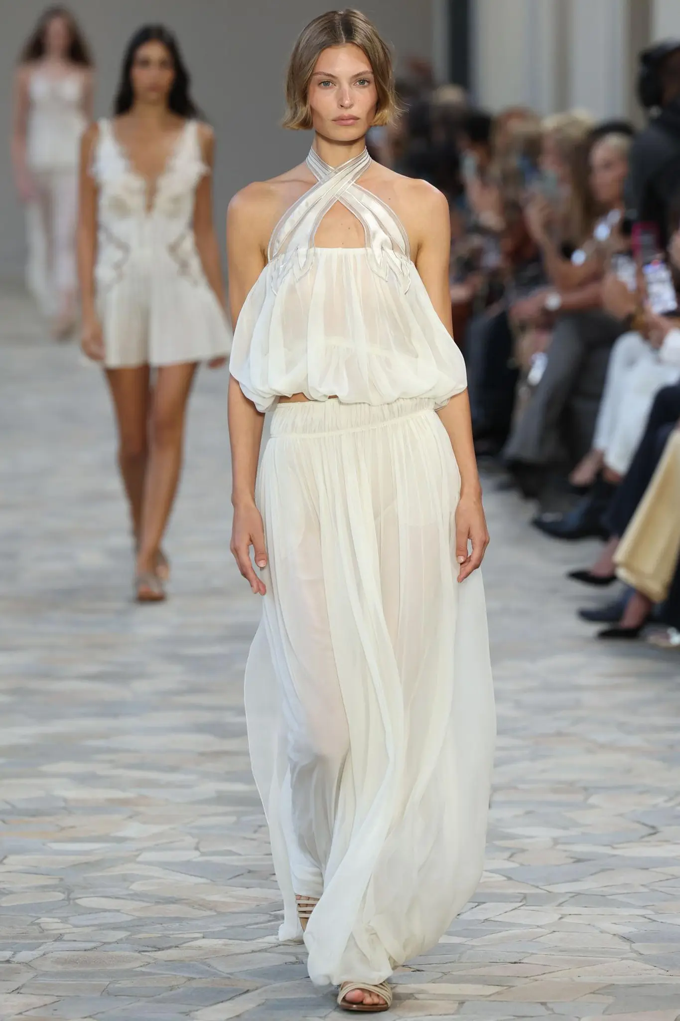 Alberta Ferretti chiffon gown soft romantic Primavera style