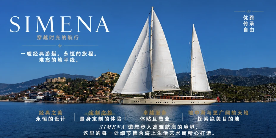 SIMENA — 航行艺术：62米双桅帆船全帆起航