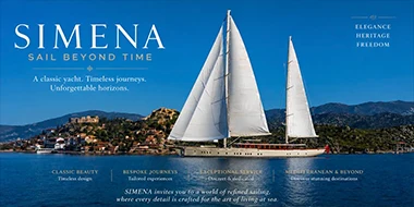 SIMENA — THE ART OF SAILING: 62-METRE KETCH UNDER FULL SAIL